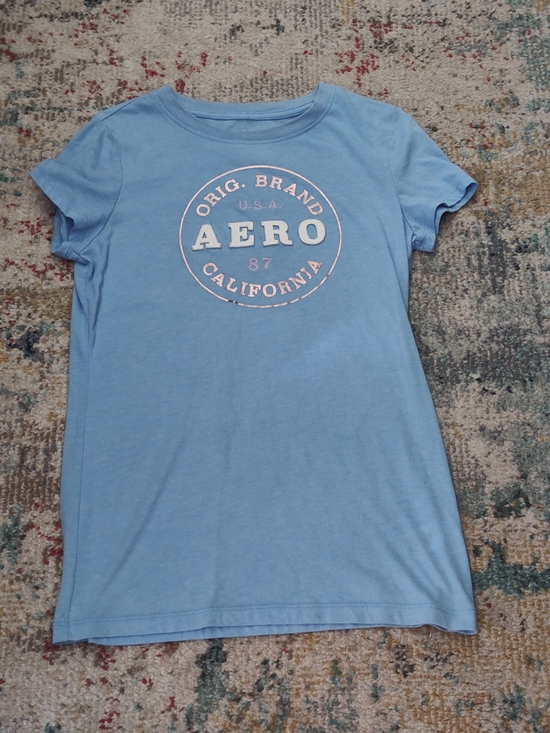 Aeropostale Tops - Girls' Light Blue Logo Tee - California Graphic